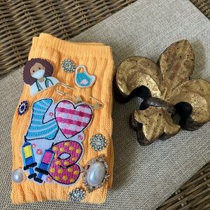 Yellow Embellished Women's Junk Socks